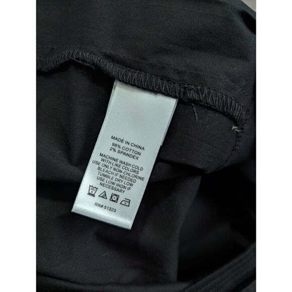 CeCe black tie-waist cotton blend skirt size 6 - Picture 6 of 8